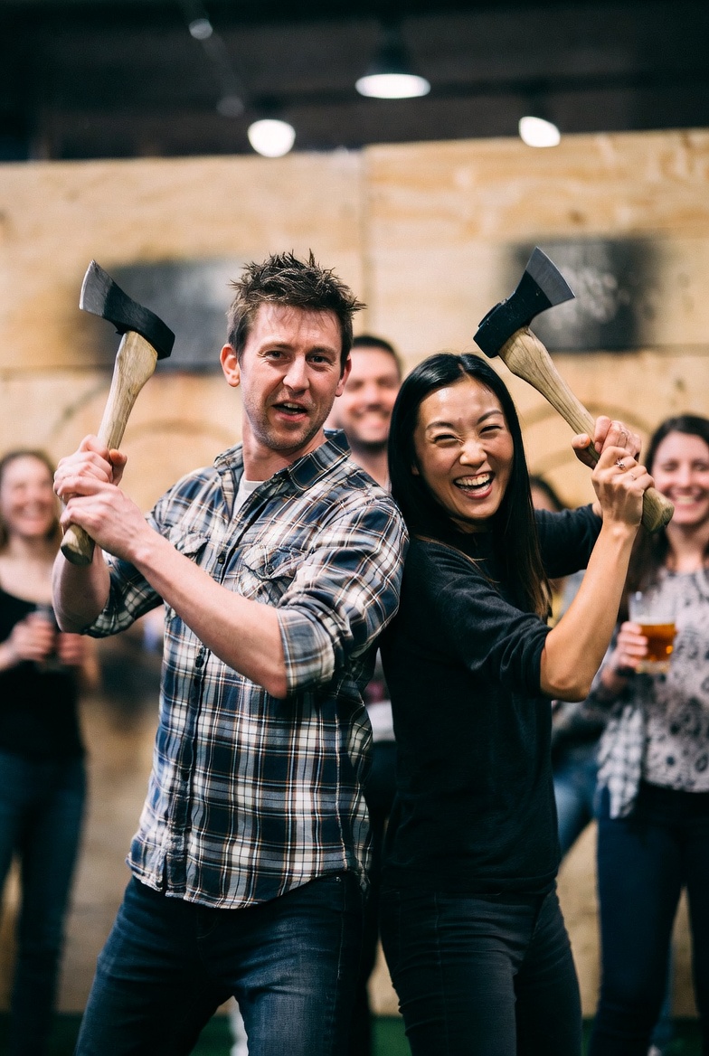 Mixler axe throwing event in Calgary